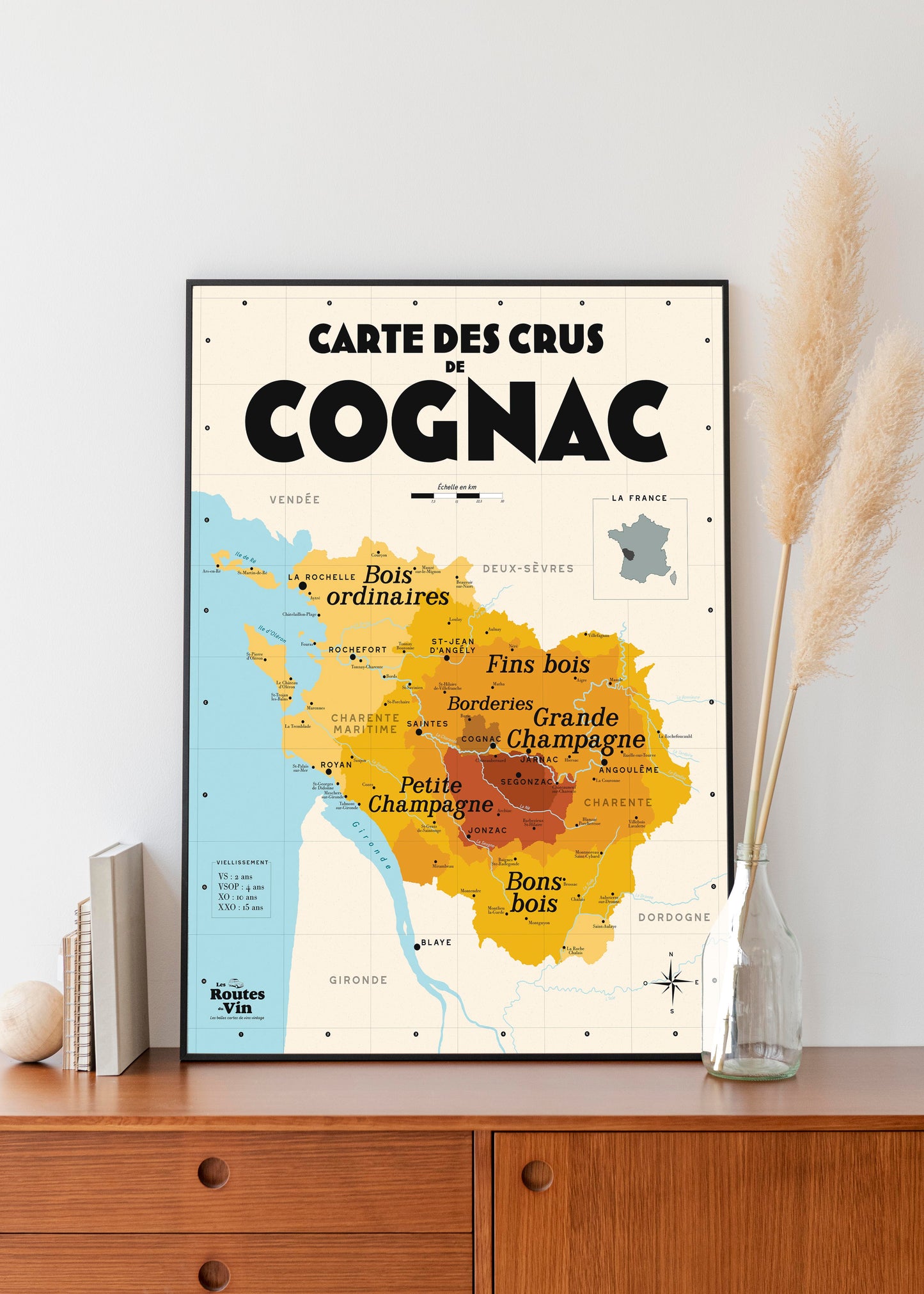 Carte des crus de Cognac