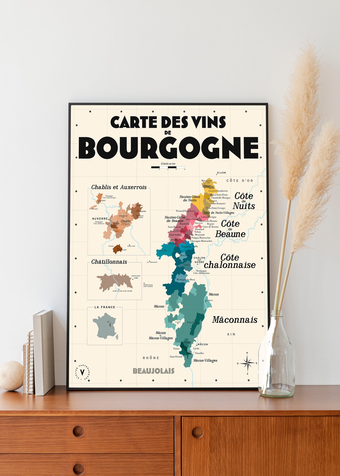 Carte des vins de Bourgogne