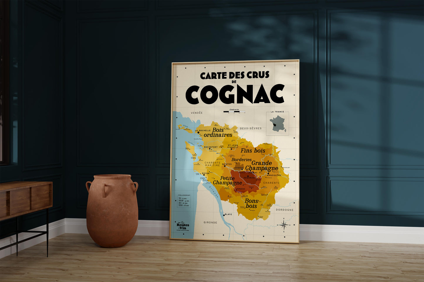 Carte des crus de Cognac