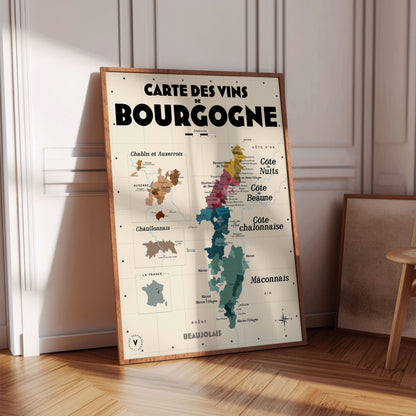 Carte des vins de Bourgogne